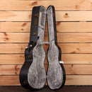 Eastman Los SQS natural semi-hollow electric guitar with grey damask interior case lining