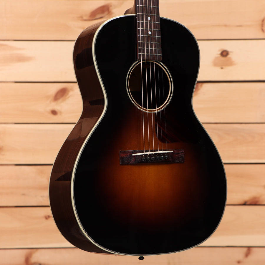 Eastman E20OO STC dreadnought acoustic guitar sunburst finish white binding rosewood back