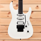 Jackson Pro Plus Series Soloist SLA3 electric guitar Snow White with humbucker pickups and Floyd Rose tremolo