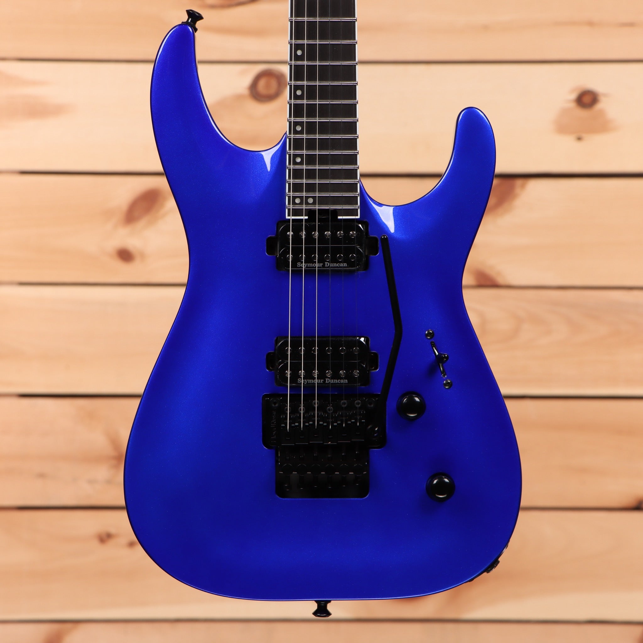 Jackson Pro Plus Series Dinky DKA electric guitar Indigo Blue with dual humbucker pickups