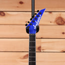 Jackson Pro Plus Series Dinky DKA electric guitar Indigo Blue with black hardware and angled headstock