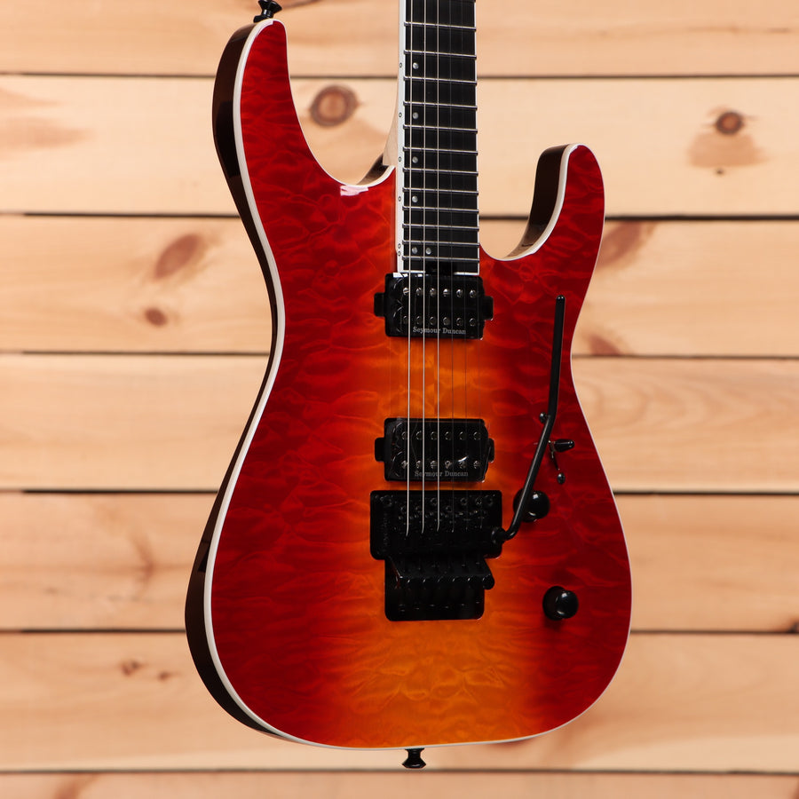 Jackson Pro Plus Series Dinky DKAQ electric guitar Firestorm finish with Duncan humbucker pickups