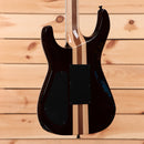 Jackson Pro Plus Series Soloist SLA3Q electric guitar Amber Blue Burst with striped maple neck binding