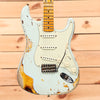 Fender Custom Shop Limited 1956 Heavy Relic Stratocaster - Super Faded/Aged Sonic Blue Over Sunburst