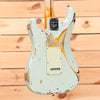 Fender Custom Shop Limited 1956 Heavy Relic Stratocaster - Super Faded/Aged Sonic Blue Over Sunburst