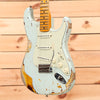 Fender Custom Shop Limited 1956 Heavy Relic Stratocaster - Super Faded/Aged Sonic Blue Over Sunburst