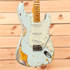 Fender Custom Shop Limited 1956 Heavy Relic Stratocaster - Super Faded/Aged Sonic Blue Over Sunburst