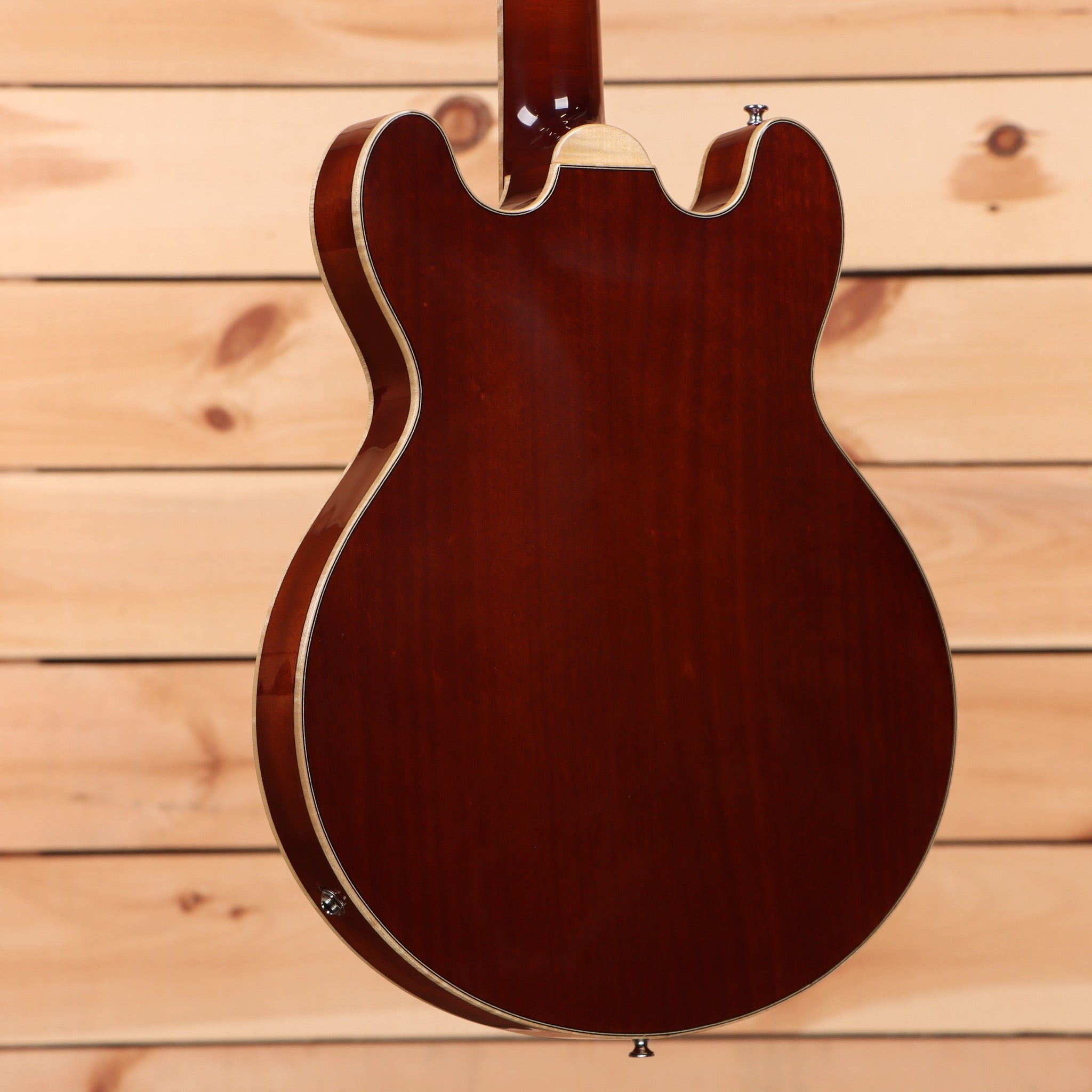 Eastman T184mx semi-hollow body electric guitar Goldburst finish with cream binding and f-holes