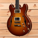 Eastman T184MX semi-hollow electric guitar Goldburst with dual humbuckers and f-holes
