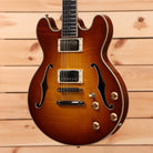 Eastman T184MX semi-hollow electric guitar Goldburst with dual humbuckers and f-holes