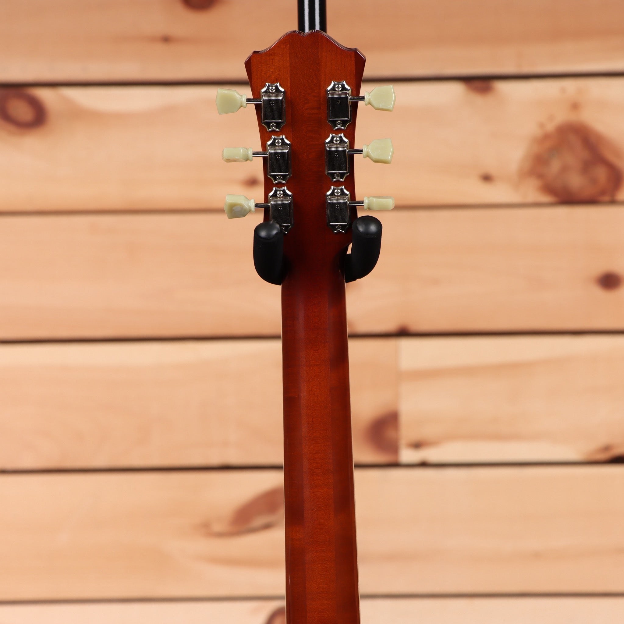 Eastman T184MX semi-hollow body electric guitar goldburst finish with cream tuning pegs