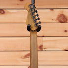 EVH Frankenstein Relic electric guitar red finish with black headstock ears and chrome tuning machines