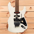 EVH Frankenstein Relic Series white electric Stratocaster with Floyd Rose tremolo bridge