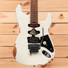 EVH Frankenstein Relic Series white electric Stratocaster with Floyd Rose tremolo bridge