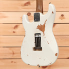 EVH Frankenstein Relic Series electric guitar white finish with relic distressing and single-coil pickup configuration