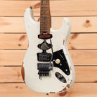 EVH Frankenstein Relic Series white electric Stratocaster with Floyd Rose tremolo bridge