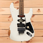 EVH Frankenstein Relic Series white electric guitar Stratocaster with Floyd Rose tremolo system