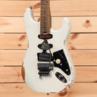EVH Frankenstein Relic Series white electric Stratocaster with Floyd Rose tremolo bridge and relic finish