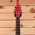 Jackson Pro Plus Series Dinky MDK7 HT electric guitar satin red with black bevels and humbucker pickups