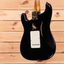Fender Custom Shop Limited 1957 Stratocaster relic electric guitar aged black with white pickguard