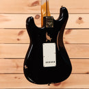 Fender Custom Shop Limited 1957 Stratocaster Relic aged black electric guitar with maple neck