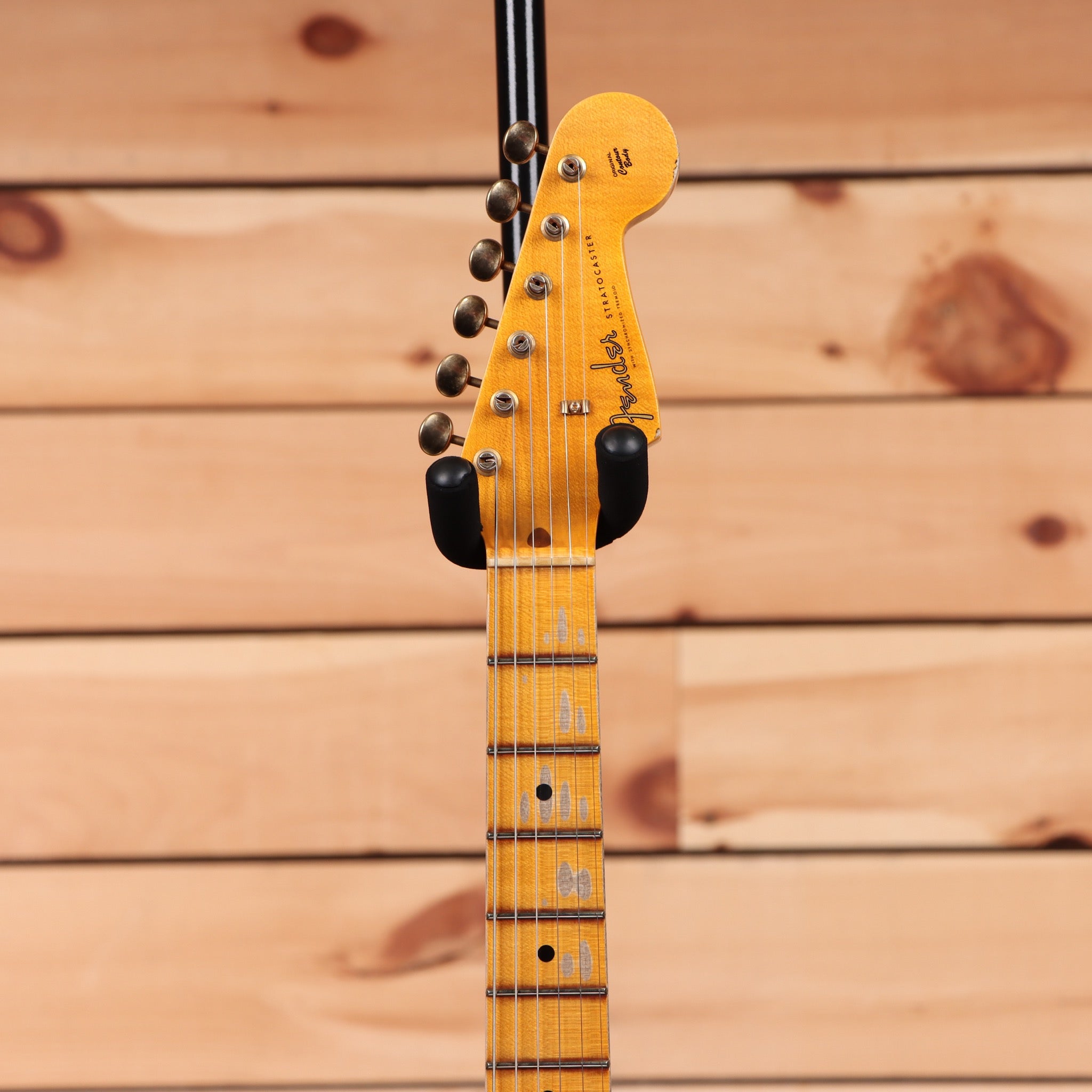 Fender Custom Shop Limited 1957 Stratocaster Relic electric guitar aged black with maple neck