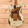 Fender Custom Shop Limited Roasted Bighead Stratocaster Super Heavy Relic - Aged Olympic White with Gold Anodized Pickguard