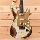Fender Custom Shop Limited Roasted Bighead Stratocaster super heavy relic aged Olympic White electric guitar with three single-coil pickups