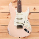 Fender Custom Shop 1959 Stratocaster electric guitar super faded aged shell pink with single-coil pickups