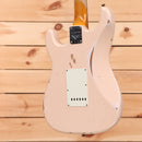 Fender Custom Shop Limited 1959 Stratocaster electric guitar heavy relic super faded aged shell pink with single-coil pickups