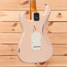 Fender Custom Shop 1959 Stratocaster electric guitar heavy relic super faded aged shell pink with white pickguard