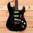 Fender Custom Shop Limited Roasted 1960 Dual-Mag Stratocaster electric guitar aged black with single-coil pickups
