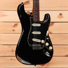 Fender Custom Shop Limited Roasted 1960 Dual-Mag Stratocaster electric guitar aged black with single-coil pickups