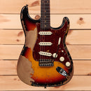 Fender Custom Shop Limited Roasted 1961 Stratocaster electric guitar 3-Color Sunburst heavy relic with single-coil pickups