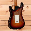 Fender Custom Shop Limited Roasted 1961 Stratocaster electric guitar 3-Color Sunburst super heavy relic with white pickguard