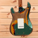 Fender Custom Shop Limited 1961 Stratocaster electric guitar Sherwood Green Metallic super heavy relic finish white pickguard