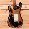 Fender Custom Shop Limited Roasted 1961 Stratocaster Super Heavy Relic - Aged Black over 3 Color Sunburst