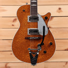 Gretsch G6129T89 Vintage Select 89 Sparkle Jet semi-hollow electric guitar Gold Sparkle with Bigsby tremolo