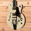 Gretsch G6659T Players Edition Broadkaster Jr. - 2-Tone Lotus Ivory/Walnut Stain