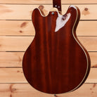 Eastman T186mx semi-hollow body electric guitar goldburst finish with cream binding and f-holes