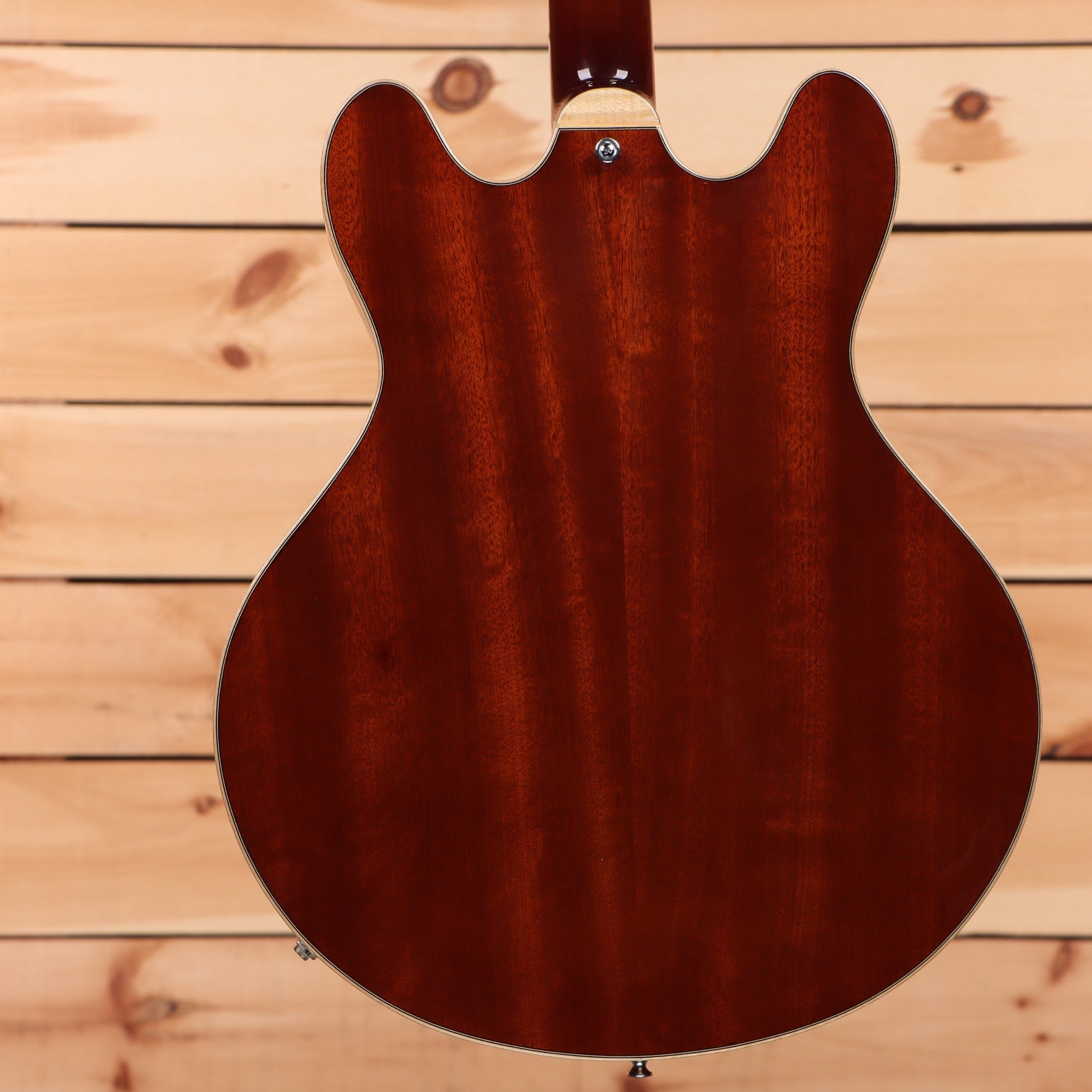 Eastman T186MX semi-hollow electric guitar goldburst finish with f-holes and maple neck