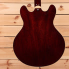 Eastman T186MX semi-hollow electric guitar classic red finish with f-holes and bound edges