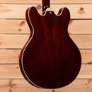 Eastman T186MX semi-hollow electric guitar classic burgundy finish with maple binding