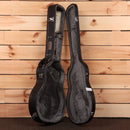 Eastman T186MX classic guitar case black with plush interior and chrome hardware