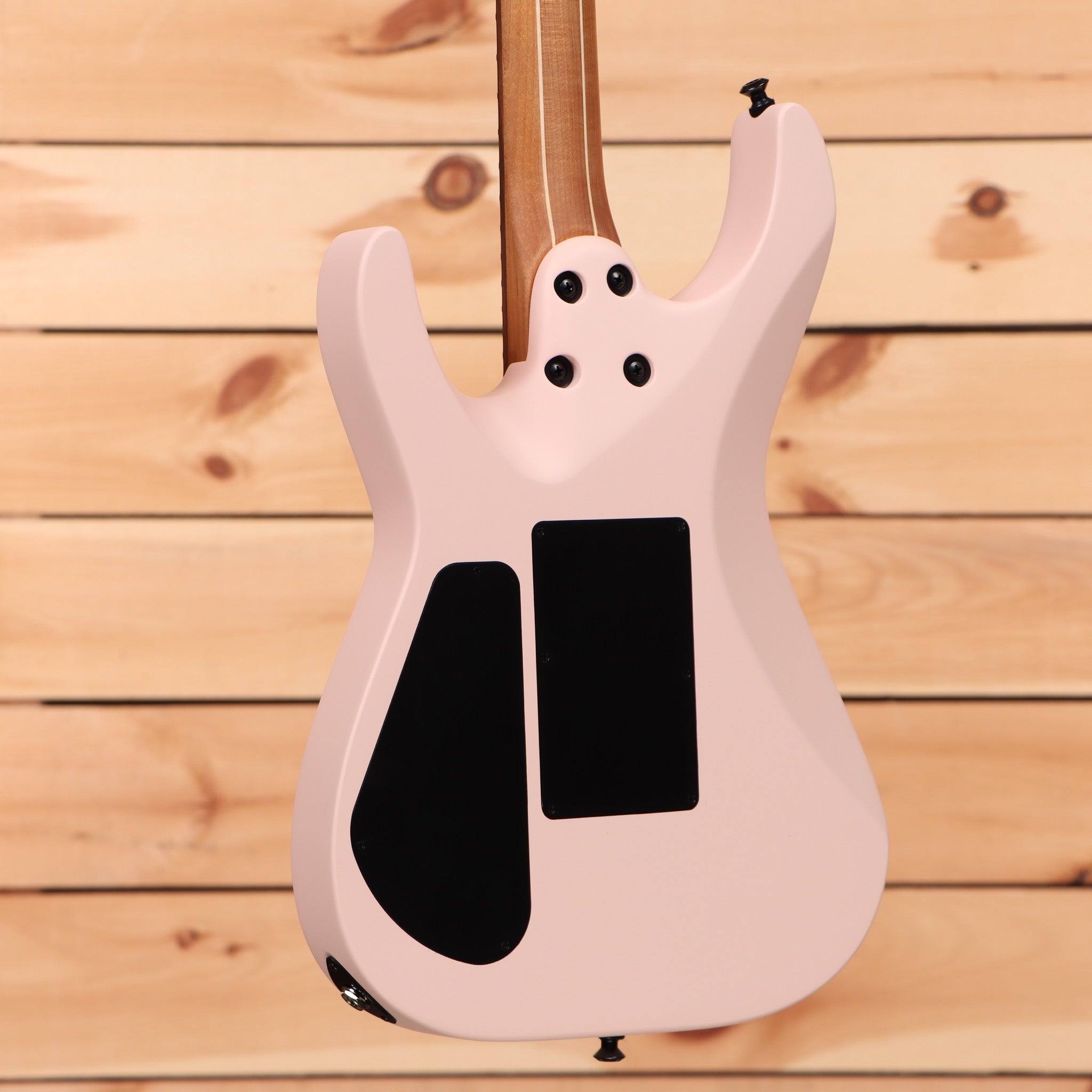 Jackson American Series Virtuoso electric guitar Satin Shell Pink with dual black pickguards