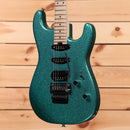 Charvel ProMod San Dimas Style 1 HSS FR electric guitar Aqua Flake with black Floyd Rose tremolo bridge