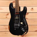 EVH Frankenstein Relic Series electric guitar black with Floyd Rose tremolo bridge and relic finish