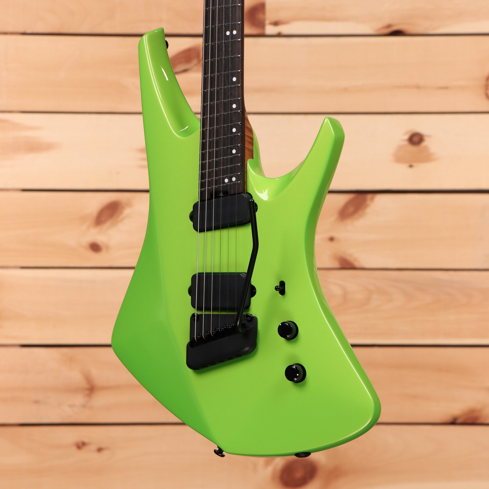Ernie Ball Music Man Kaizen 6 electric guitar Kryptonite with black humbucker pickups