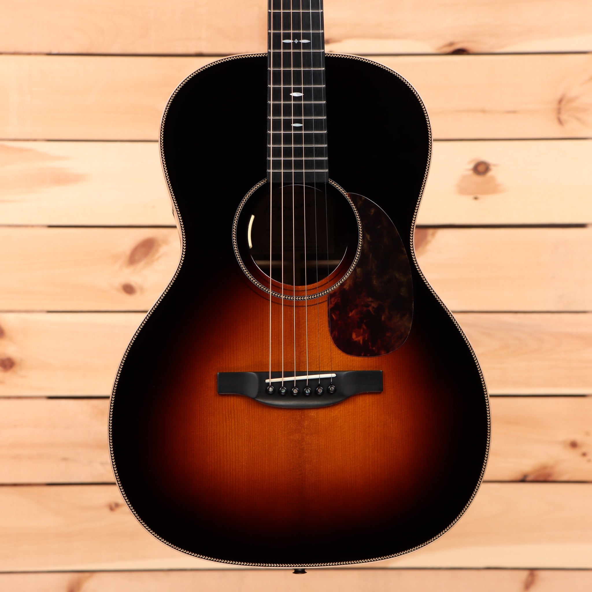 Boucher HG56B acoustic guitar Gold Touch Sunburst finish with tortoiseshell pickguard