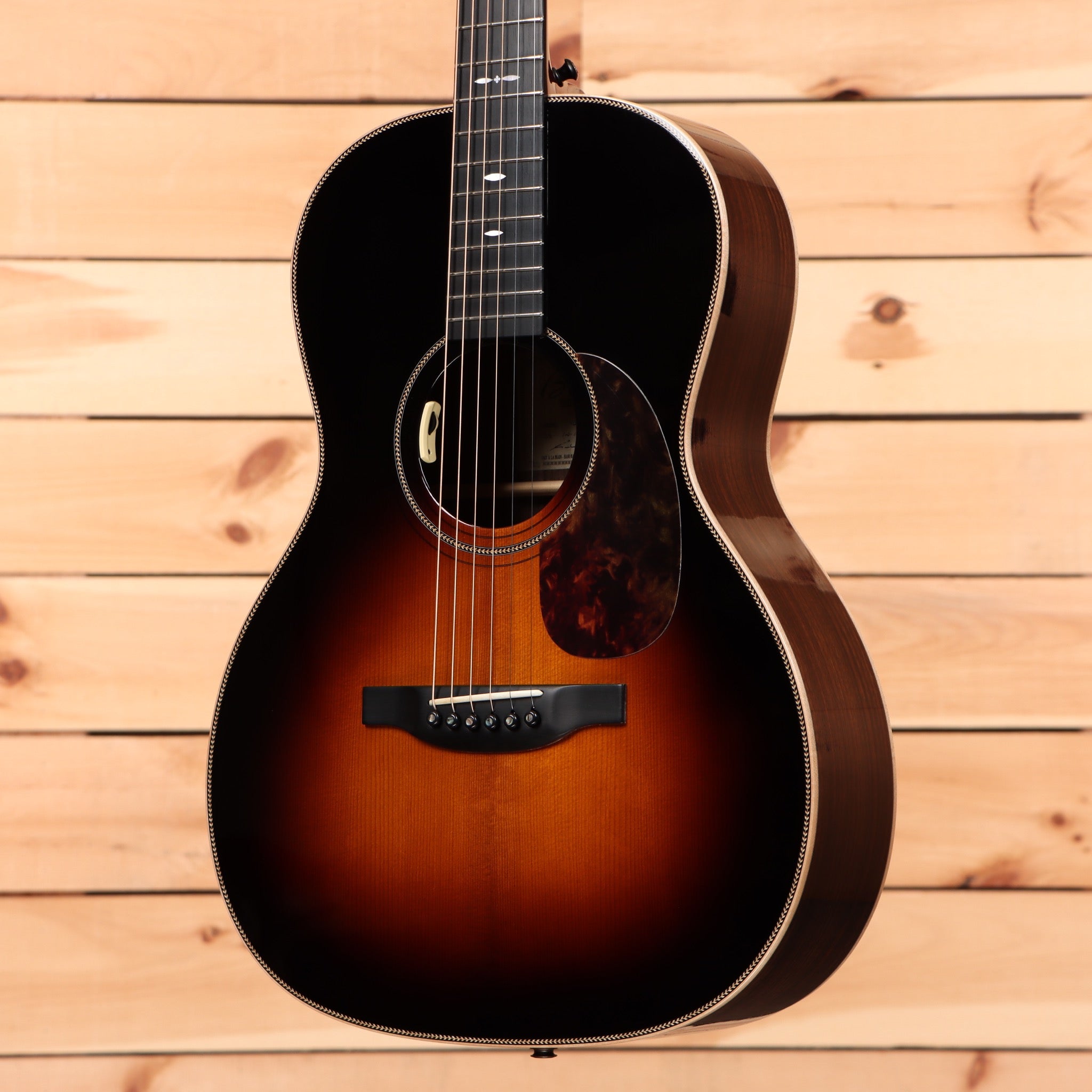 Boucher HG56B Gold Touch acoustic guitar sunburst finish with pearl inlay binding
